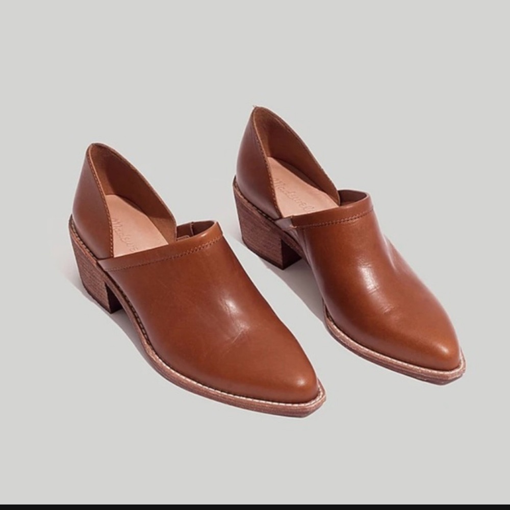 Madewell The Brady Low Cut Block 2” Heel Bootie Authentic Leather Comfy Durable